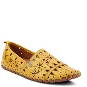 NEW Spring Step Fusaro Leather slipon yellow flats